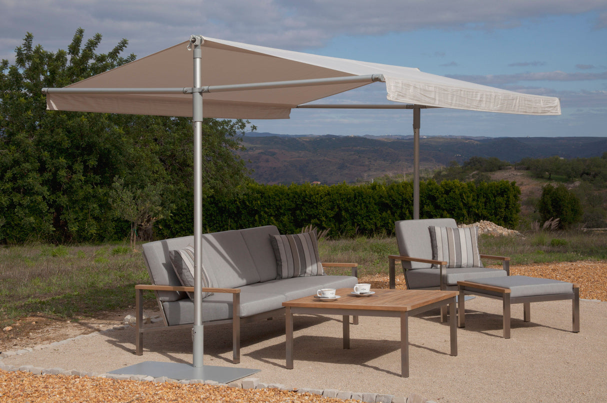 Barlow Tyrie Equinox Occasional Low Table 100 - Table basse 100x97cm H:48cm inox Plateau Teck