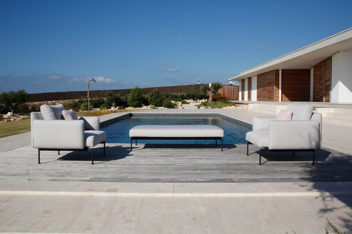 Barlow Tyrie Layout Deep Seating Double Ottoman - Double seat - avec coussins