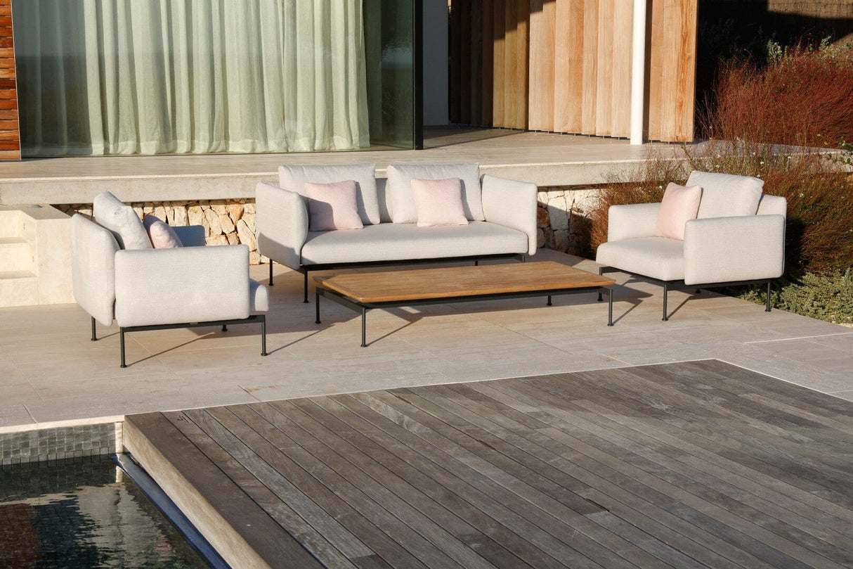 Barlow Tyrie Layout Deep Seating Double Seat - Double seat et back with Low Arms - avec coussins