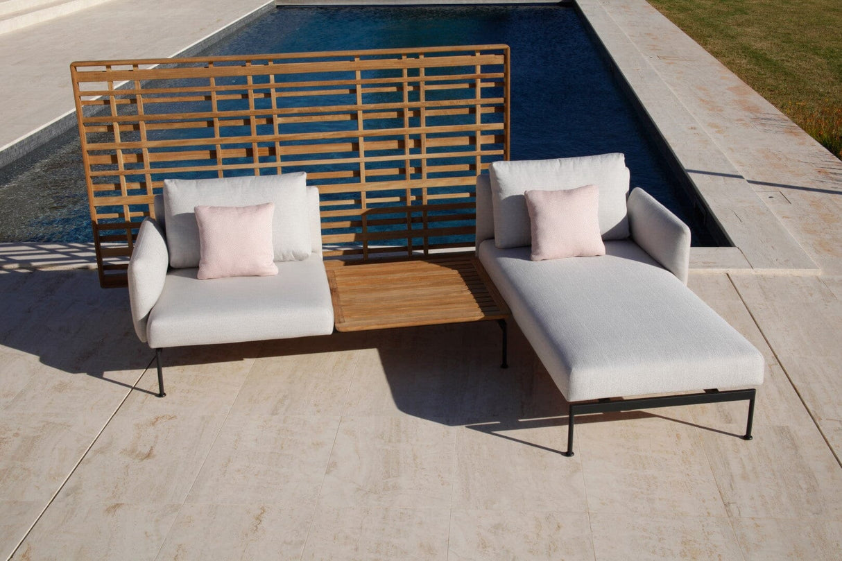 Barlow Tyrie Layout Deep Seating Single Seat - One Arm - avec coussins