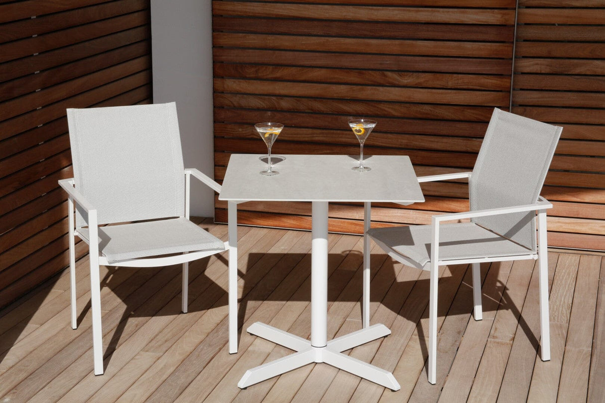 Barlow Tyrie Mercury Dining Fauteuil repas inox laqué