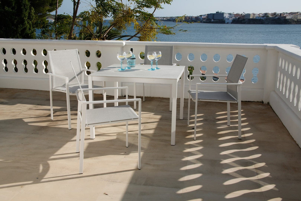 Barlow Tyrie Mercury Dining Fauteuil repas inox laqué