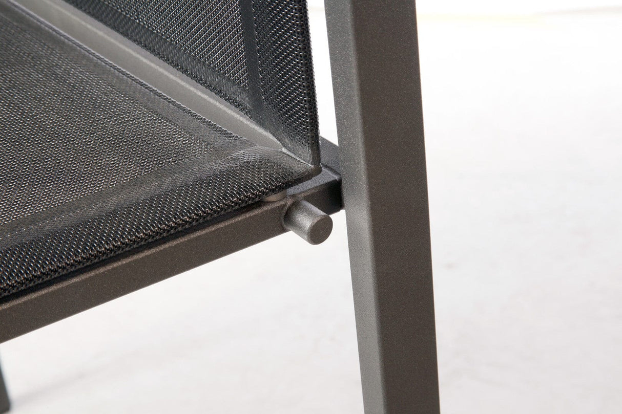 Barlow Tyrie Mercury Dining Fauteuil repas inox laqué