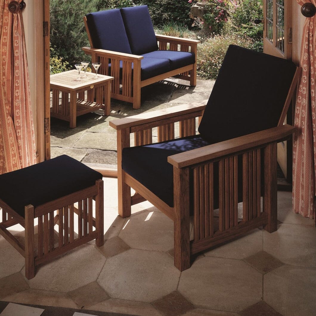 Barlow Tyrie Mission Reclining Fauteuil Club lounge multiposition avec coussin