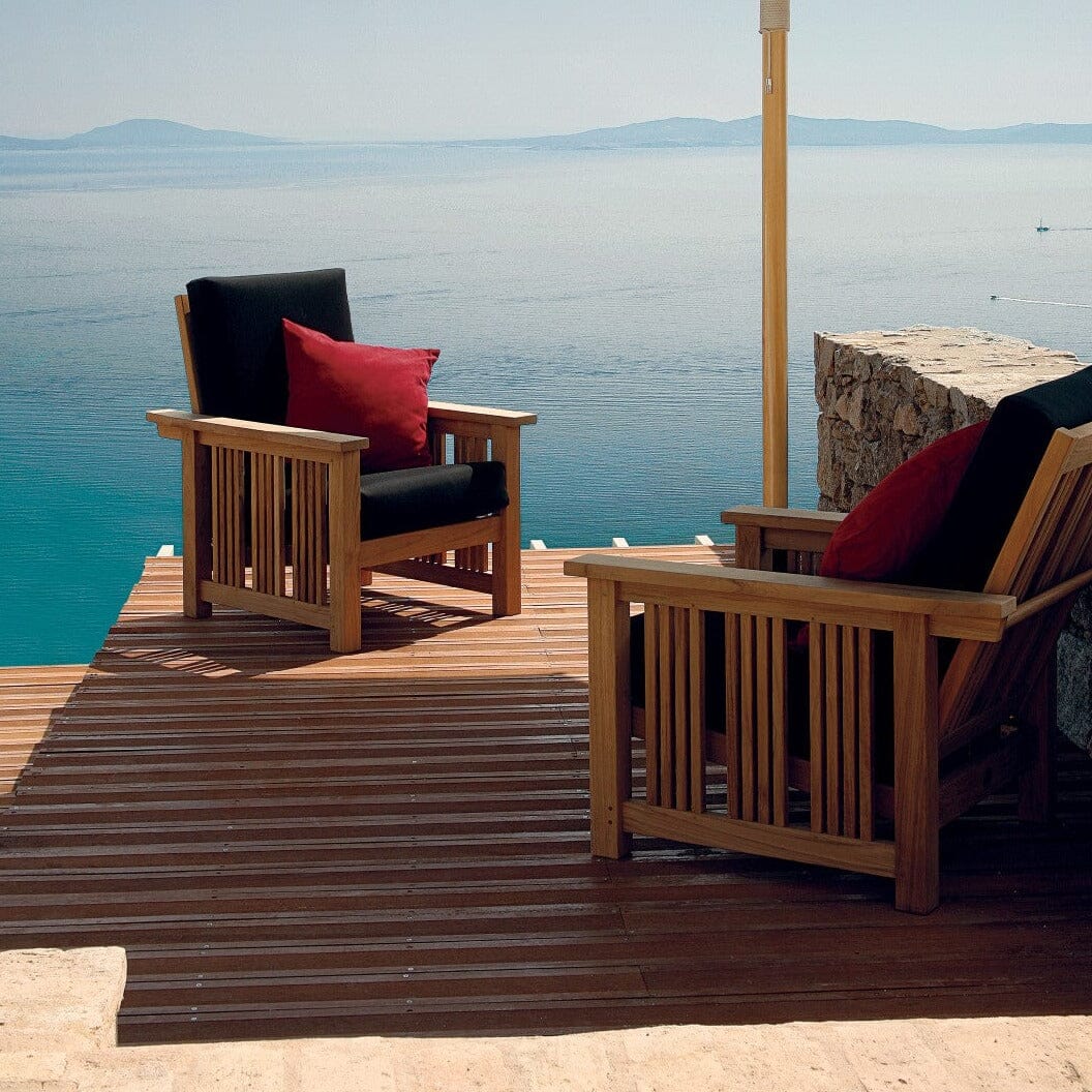 Barlow Tyrie Mission Reclining Fauteuil Club lounge multiposition avec coussin