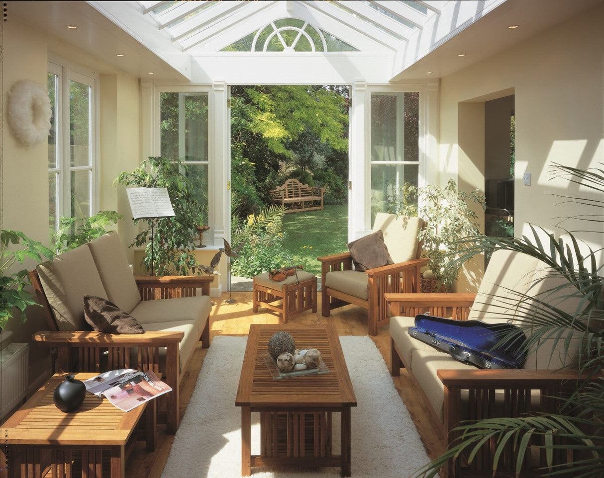 Barlow Tyrie Mission Repose-pieds Pouf Ottoman avec coussin