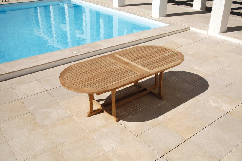 Barlow Tyrie Stirling Table à rallonge 320 Ovale (237-319x110cm) 