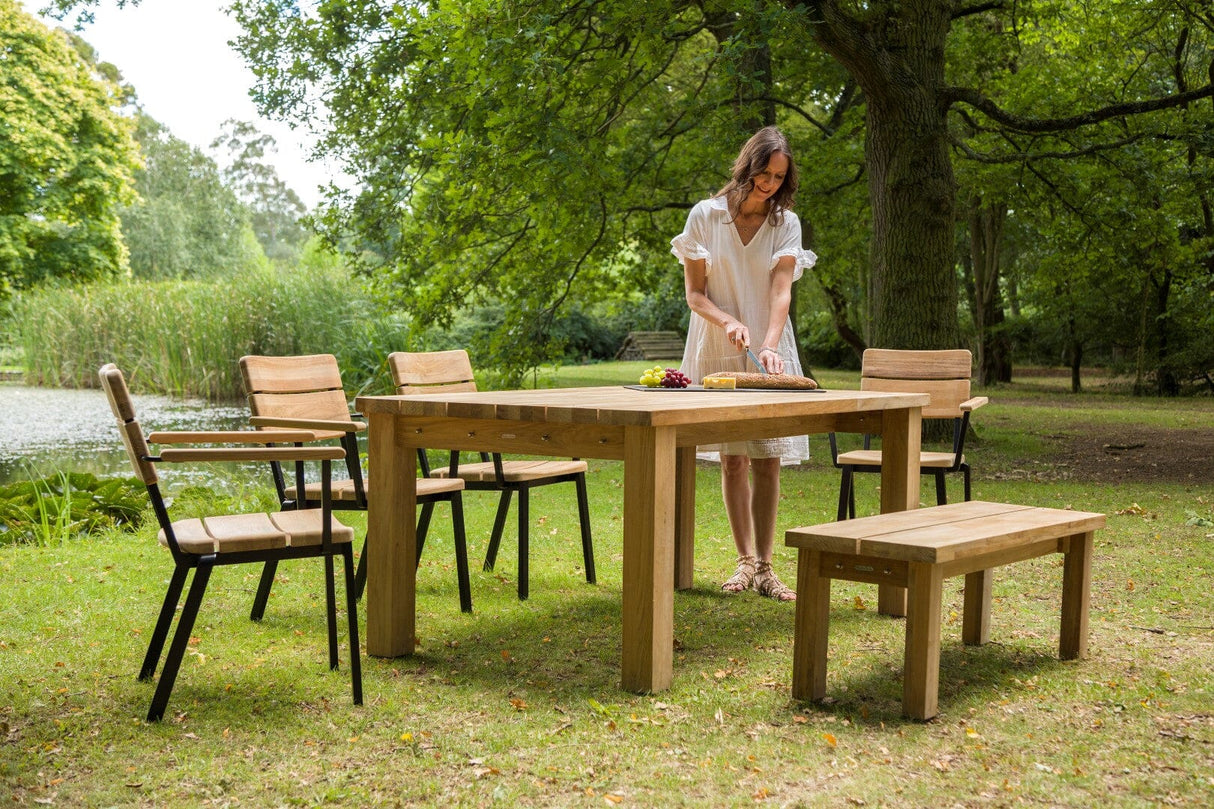 Barlow Tyrie Titan Banc 130 (130cm) sans dossier Teck rustique