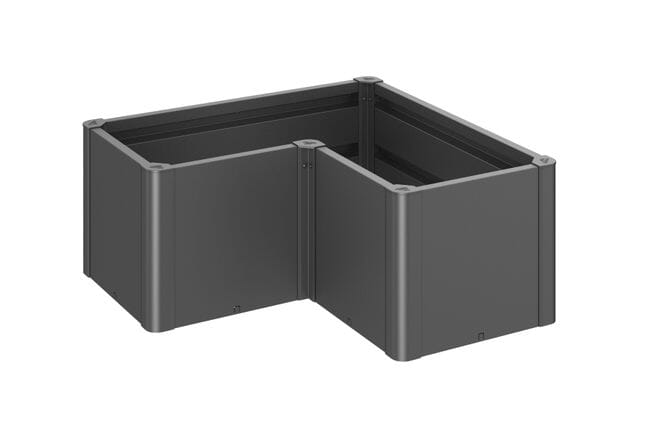 Biohort Belvedere Bac à plantes L100 (102x102cm) L-Form 45cm MINI Gris foncé métallique