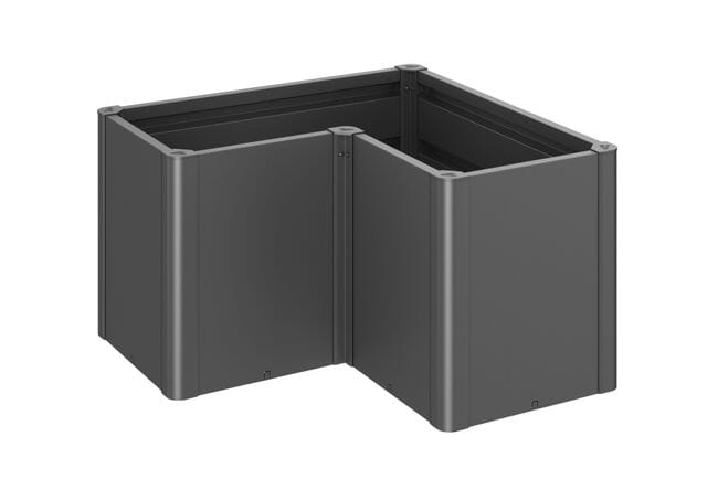 Biohort Belvedere Bac à plantes L100 (102x102cm) L-Form 61cm MIDI Gris foncé métallique