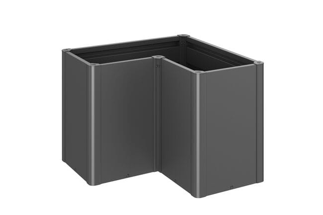 Biohort Belvedere Bac à plantes L100 (102x102cm) L-Form 77cm MAXI Gris foncé métallique