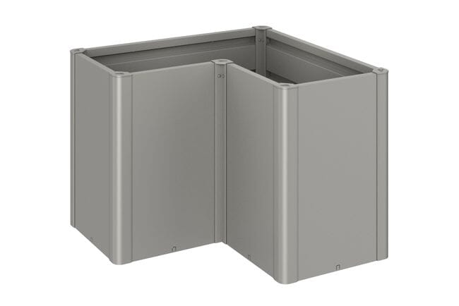 Biohort Belvedere Bac à plantes L100 (102x102cm) L-Form 77cm MAXI Gris quartz métallique