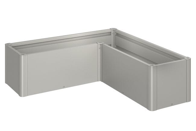 Biohort Belvedere Bac à plantes L150 (152x152cm) L-Form 45cm MINI Gris quartz métallique