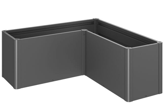 Biohort Belvedere Bac à plantes L150 (152x152cm) L-Form 61cm MIDI Gris foncé métallique