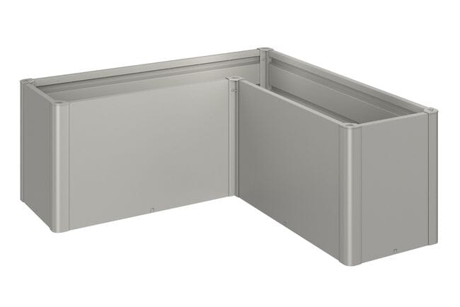 Biohort Belvedere Bac à plantes L150 (152x152cm) L-Form 61cm MIDI Gris quartz métallique