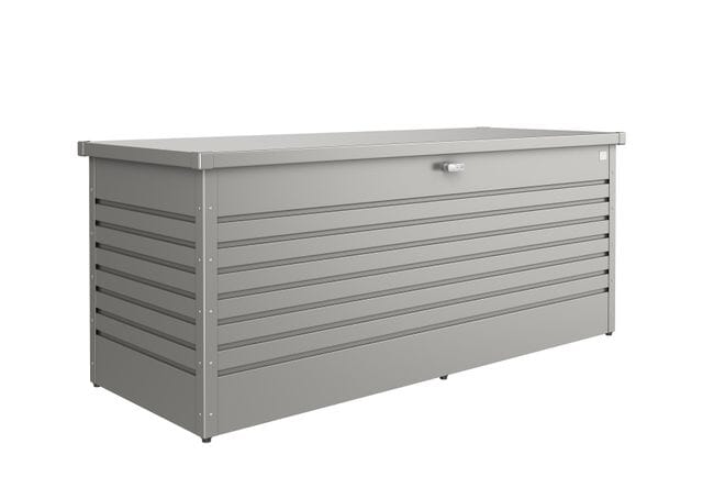 Biohort FreizeitBox Coffre de jardin 200 (201x79cm, H:83cm) Gris quartz métallique