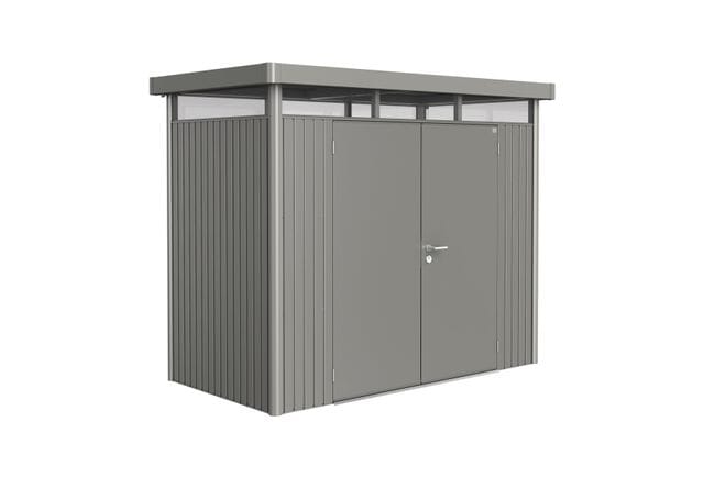 Biohort HighLine Abri de jardin H1 (275x155cm, H:222cm) Double porte Gris quartz métallique