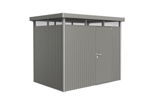 Biohort HighLine Abri de jardin H2 (275x195cm, H:222cm) Porte standard Gris quartz métallique