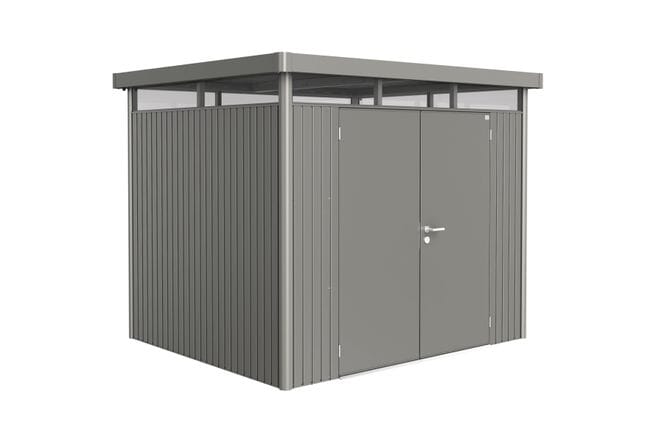 Biohort HighLine Abri de jardin H3 (275x235cm, H:222cm) Double porte Gris quartz métallique