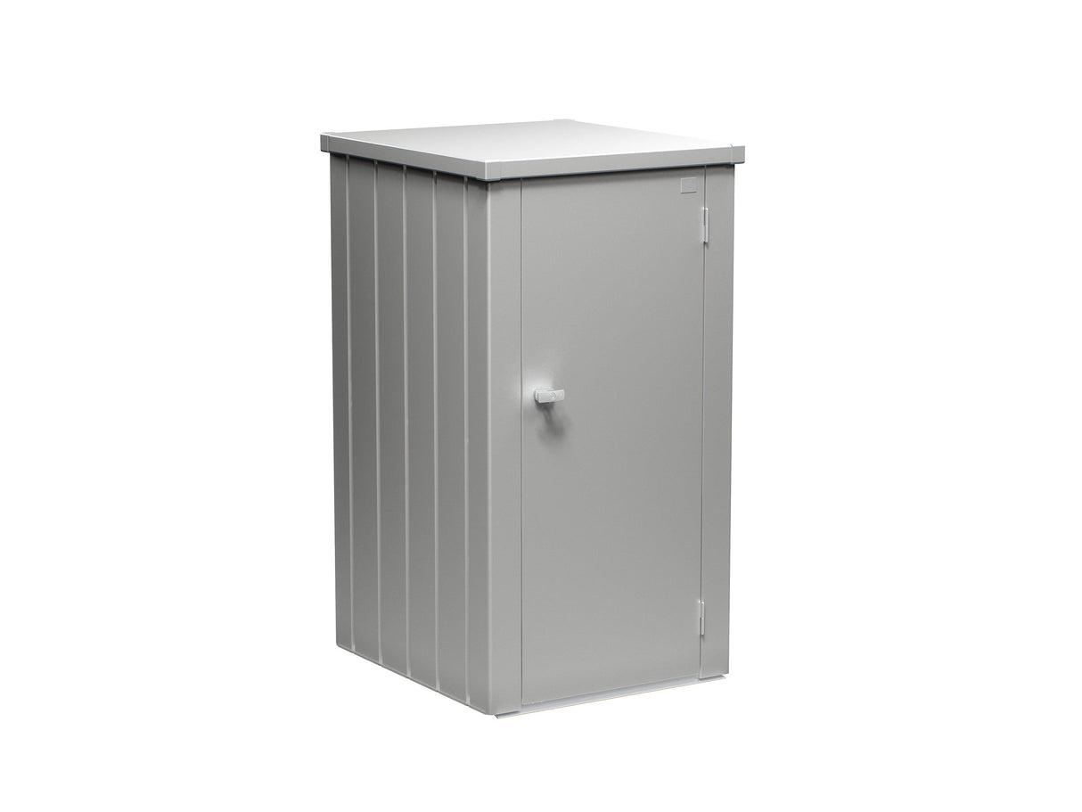 Biohort Julia Armoire de balcon L (132x87cm, H:140cm) Argent métallique