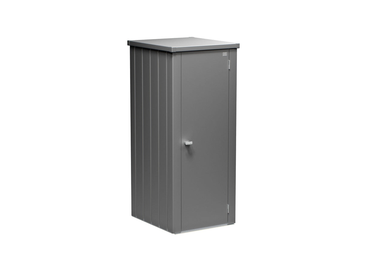 Biohort Julia Armoire de balcon L High (132x87cm, H:181cm) Gris quartz métallique
