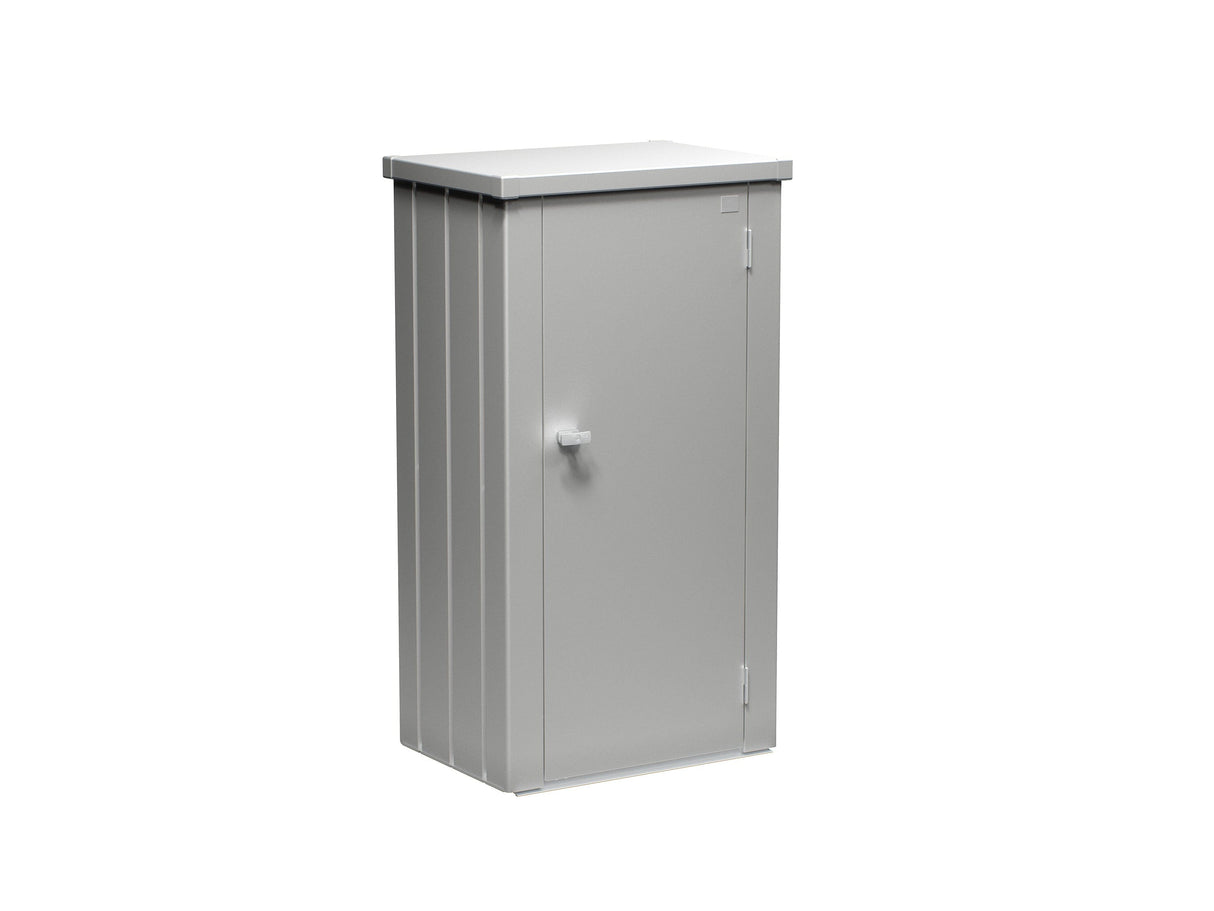 Biohort Julia Armoire de balcon M (132x57cm, H:140cm) Argent métallique