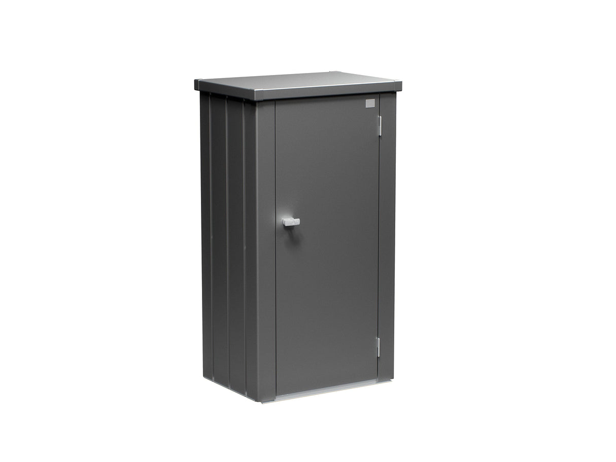 Biohort Julia Armoire de balcon M (132x57cm, H:140cm) Gris foncé métallique