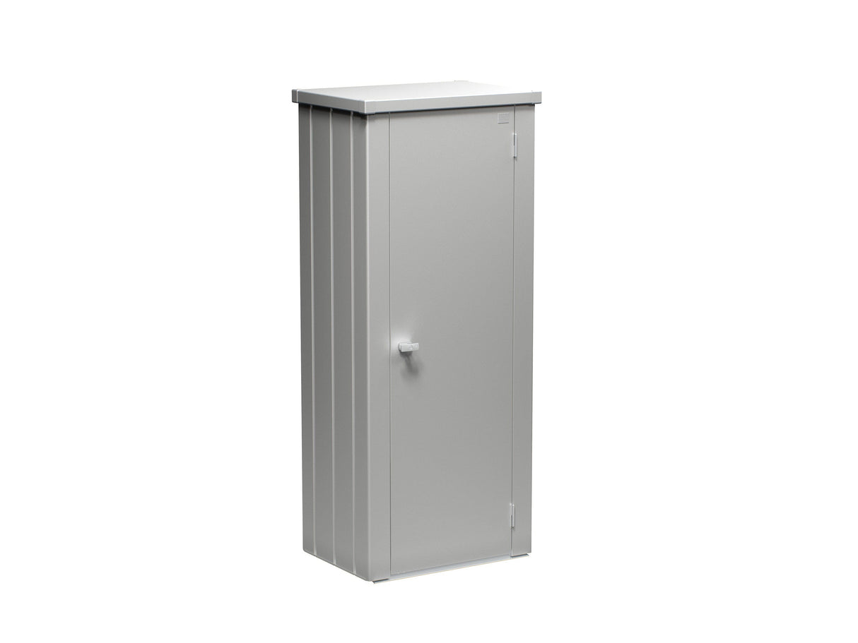 Biohort Julia Armoire de balcon M High (132x57cm, H:181cm) Argent métallique
