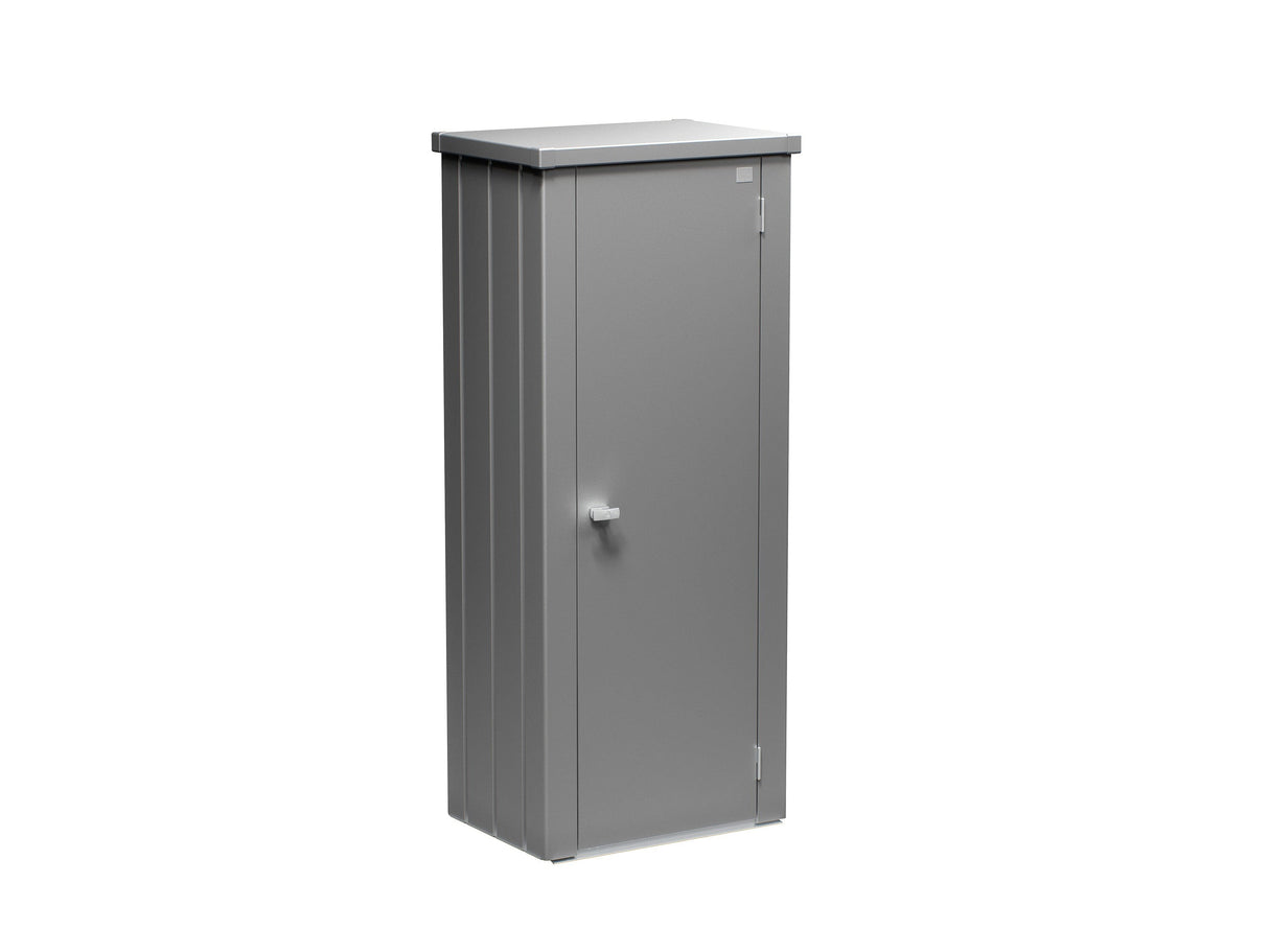 Biohort Julia Armoire de balcon M High (132x57cm, H:181cm) Gris quartz métallique