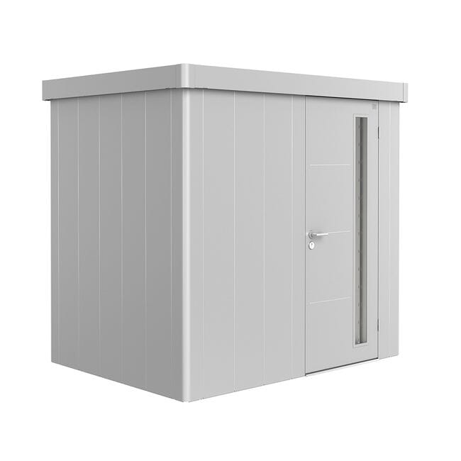 Biohort Neo Abri de jardin 1B (236x180cm, H:222cm) Porte standard Argent métallique