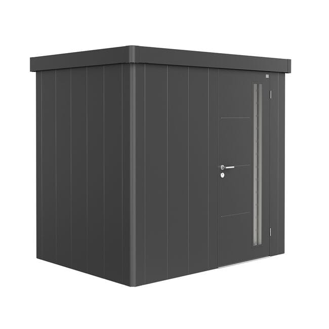 Biohort Neo Abri de jardin 1B (236x180cm, H:222cm) Porte standard Gris foncé métallique