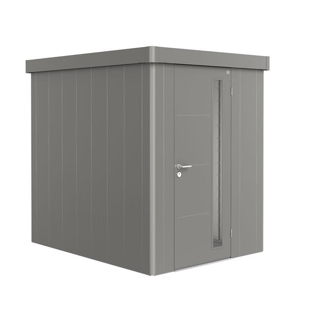Biohort Neo Abri de jardin 2A (180x236cm, H:222cm) Porte standard Gris quartz métallique