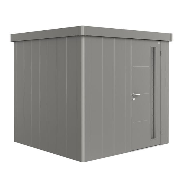 Biohort Neo Abri de jardin 2B (236x236cm, H:222cm) Porte standard Gris quartz métallique
