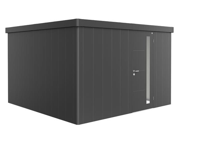 Biohort Neo Abri de jardin 4D (348x348cm, H:222cm) Porte standard Gris foncé métallique
