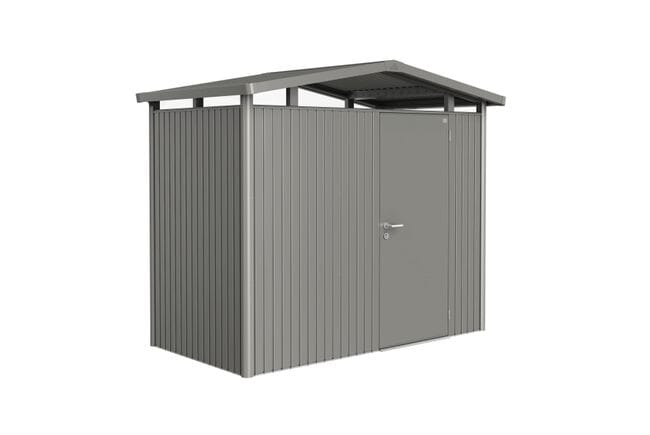 Biohort Panorama Abri de jardin P1 (273x158cm, H:227cm) Porte standard Gris quartz métallique