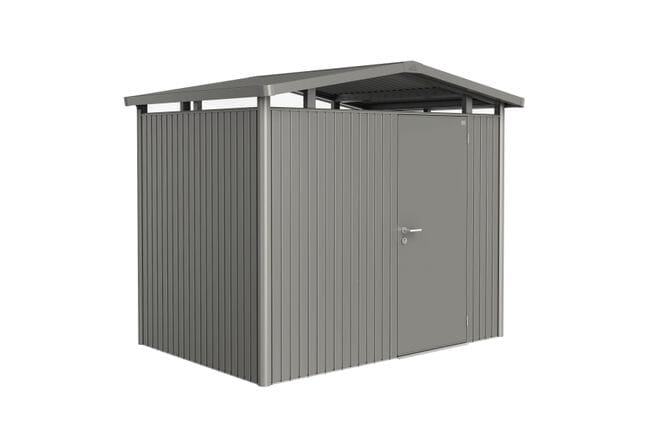 Biohort Panorama Abri de jardin P2 (273x198cm, H:227cm) Porte standard Gris quartz métallique