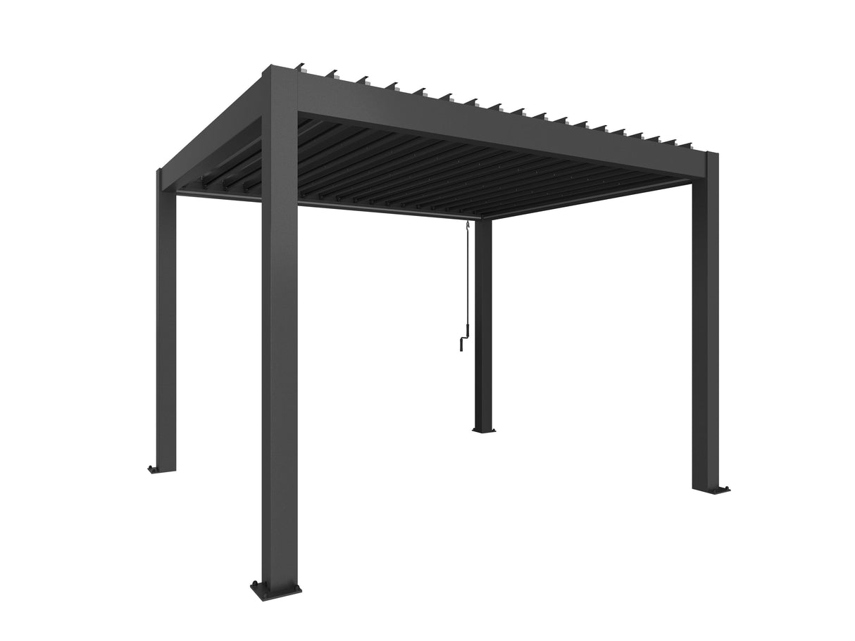 Biohort Pergola Pavillon 3,5x3 (367,5x312cm, H:255cm) Gris foncé métallique Gris foncé métallique