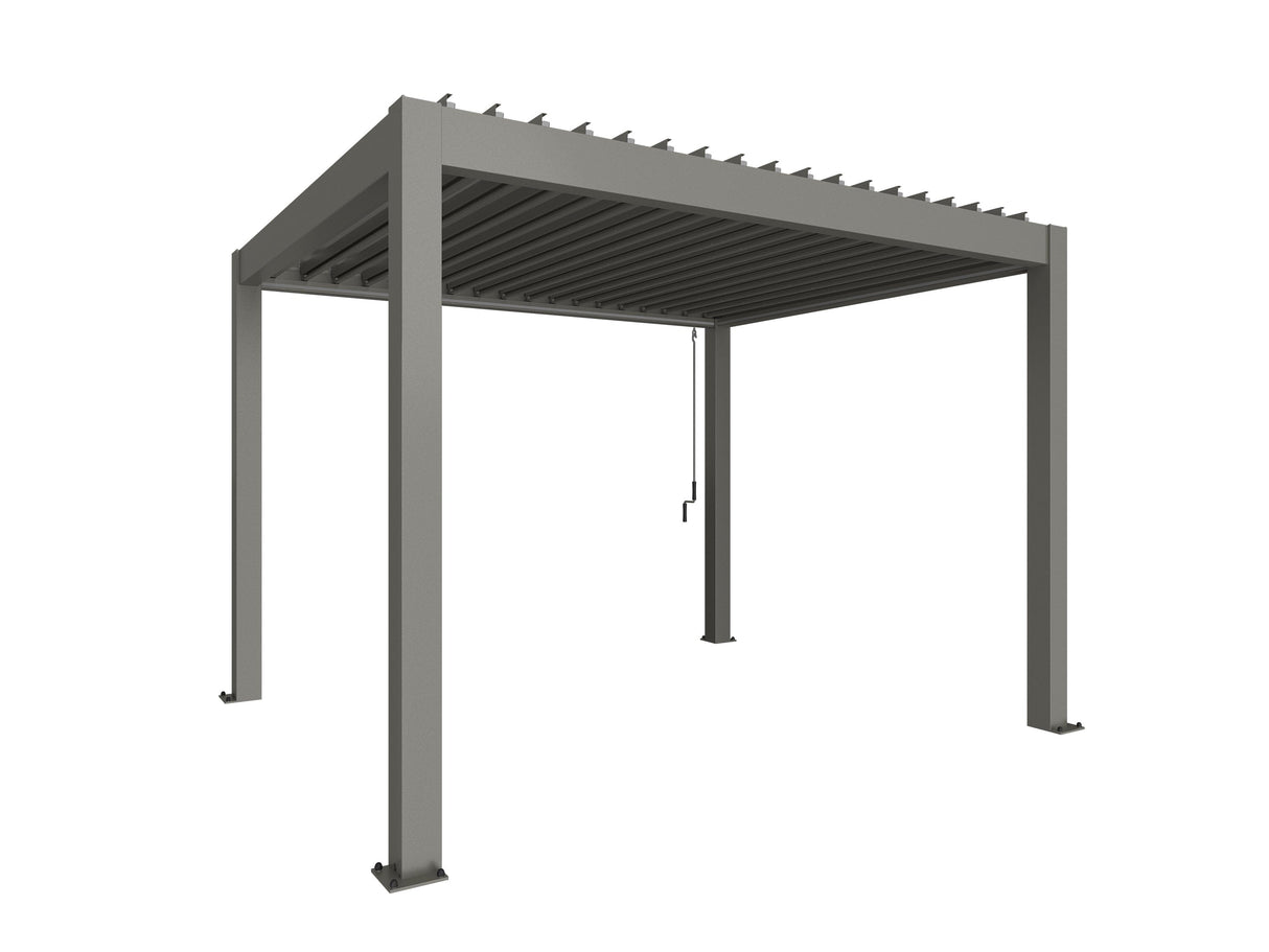 Biohort Pergola Pavillon 3,5x3 (367,5x312cm, H:255cm) Gris quartz métallique Gris quartz métallique