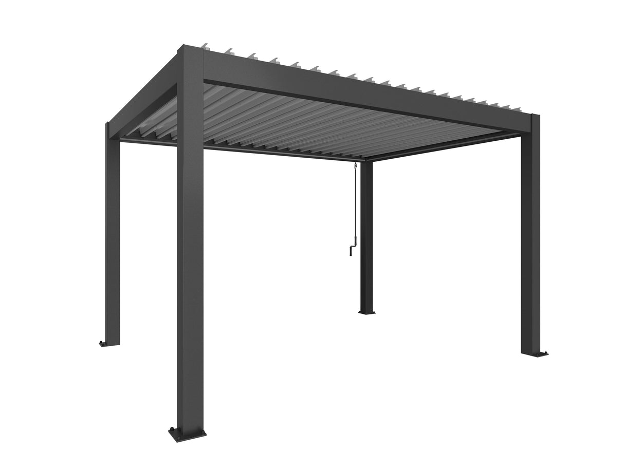 Biohort Pergola Pavillon 4x3 (404,312cm, H:255cm) Gris foncé métallique Argent métallique