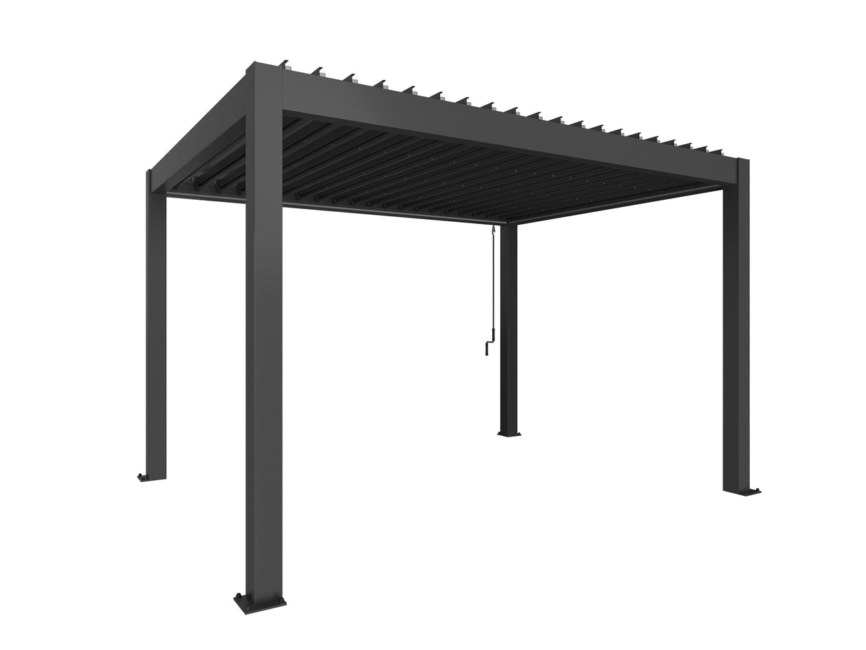 Biohort Pergola Pavillon 4x3 (404,312cm, H:255cm) Gris foncé métallique Gris foncé métallique