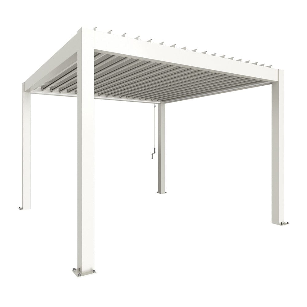 Biohort Pergola Pavillon Bioclimatique 3.5x3.5 (367.5x367.5cm H:264cm) Blanc Blanc
