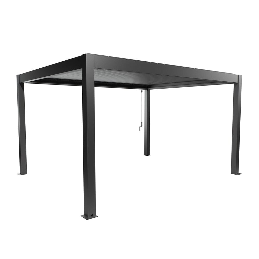 Biohort Pergola Pavillon Bioclimatique 4.5x3.5 (460x367.5cm H:264cm) Gris foncé métallique Gris foncé métallique