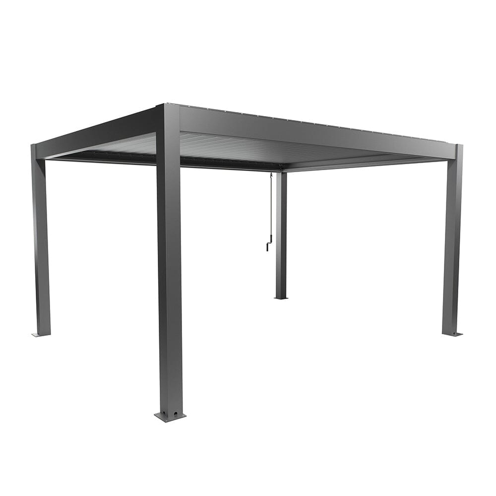 Biohort Pergola Pavillon Bioclimatique 4.5x3.5 (460x367.5cm H:264cm) Gris quartz métallique Gris quartz métallique