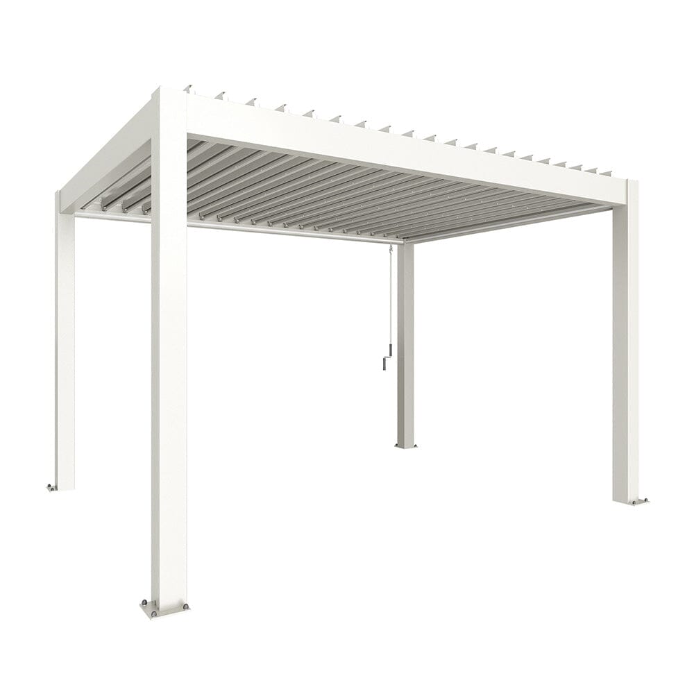 Biohort Pergola Pavillon Bioclimatique 4x3 (404x312cm H:264cm) Blanc Blanc