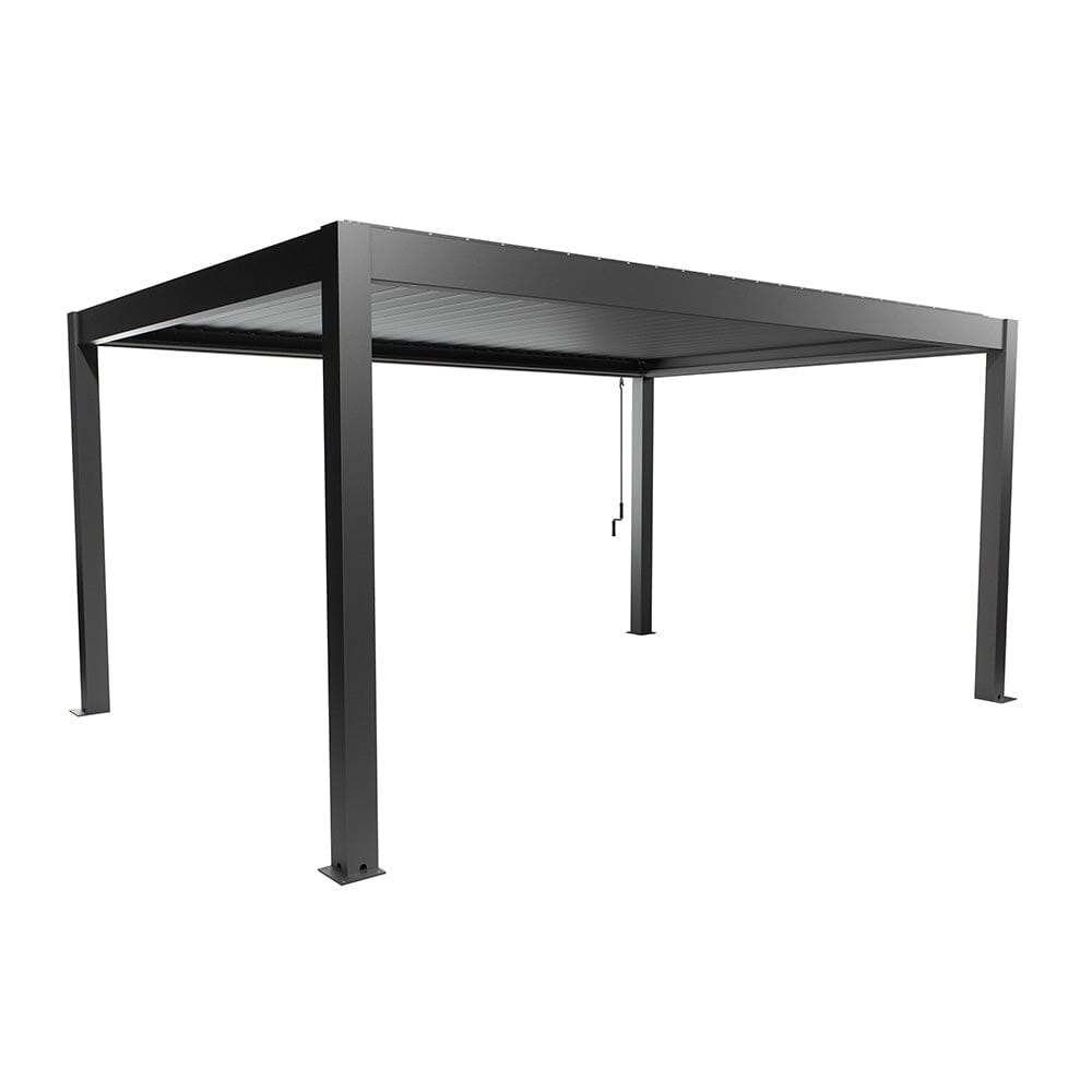 Biohort Pergola Pavillon Bioclimatique 5x3.5 (515.5x367.5cm H:264cm) Gris foncé métallique Gris foncé métallique