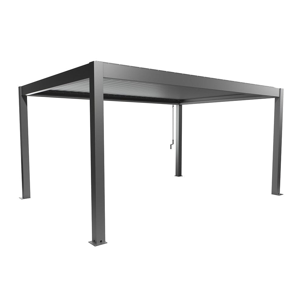 Biohort Pergola Pavillon Bioclimatique 5x3.5 (515.5x367.5cm H:264cm) Gris quartz métallique Gris quartz métallique