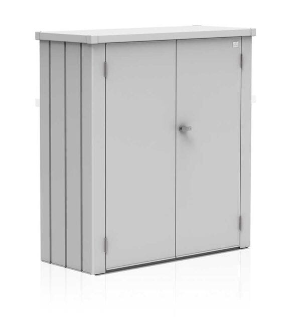 Biohort Romeo Armoire de terrasse M (132x57cm, H:140cm) Argent métallique