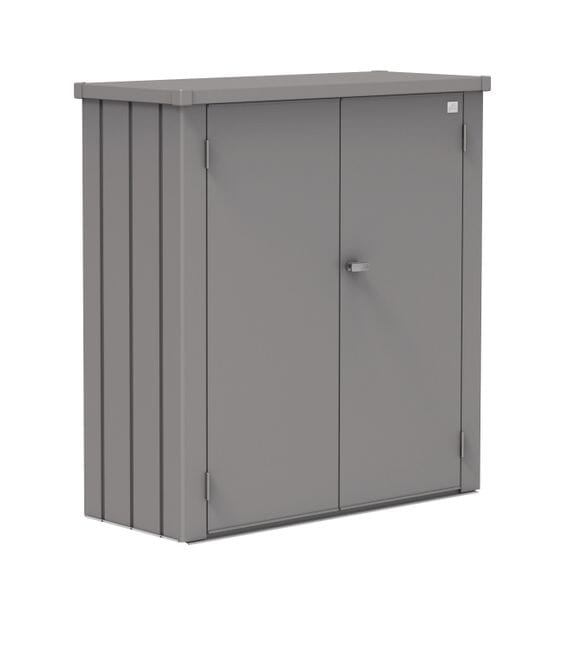 Biohort Romeo Armoire de terrasse M (132x57cm, H:140cm) Gris quartz métallique