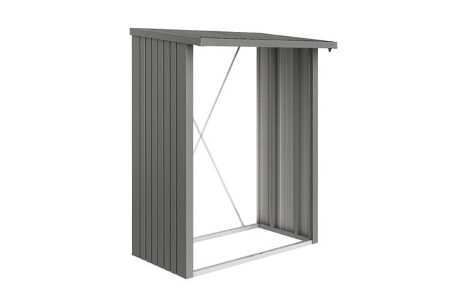 Biohort Woodstock Abri bûches 150 (157x102cm, H:199cm) Gris quartz métallique