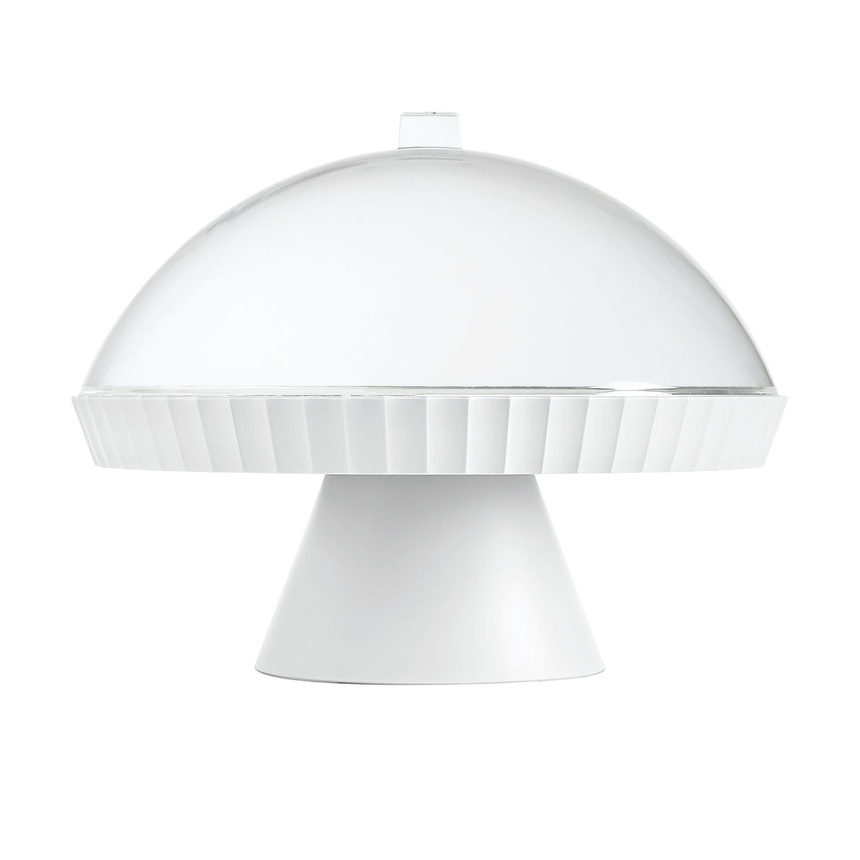 Blim Plus Agora Plat sur pied avec cloche et pelle à gâteau Artic white